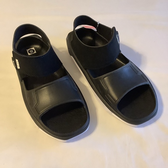 Black Sandals with Velcro Strap - Picture 2 of 11